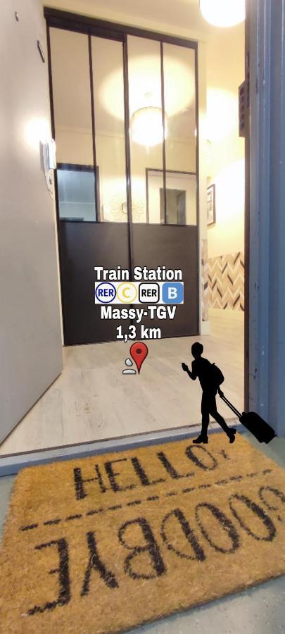 T4 Massy Tgv By Beds4Wanderlust - 80M2 Avec Terrasse Et Bureau - Proche Coulee Verte - Ideal Pro Ou Famille Buitenkant foto